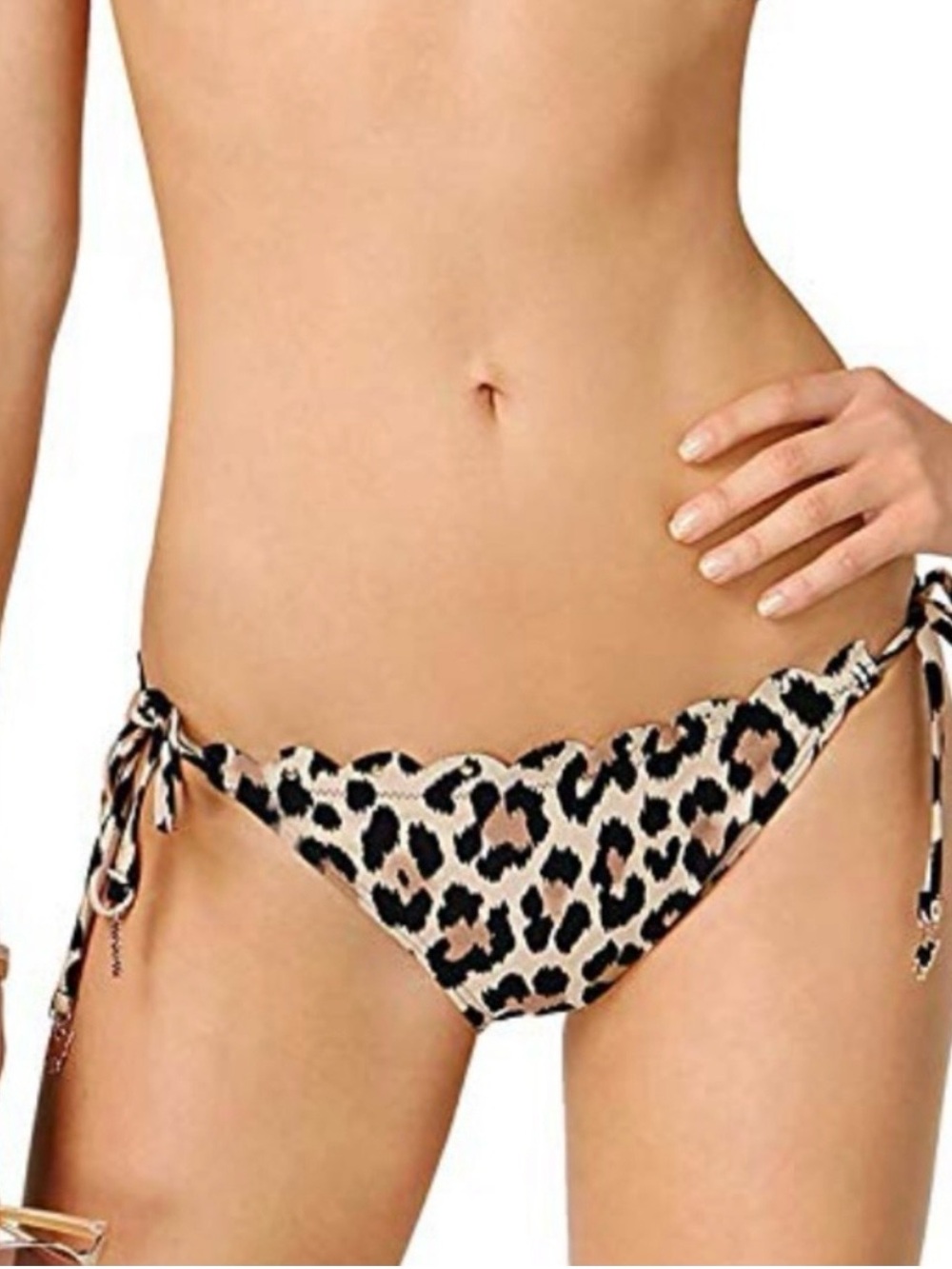 Kate Spade New York Scalloped Bikini Bottom Leopard XL